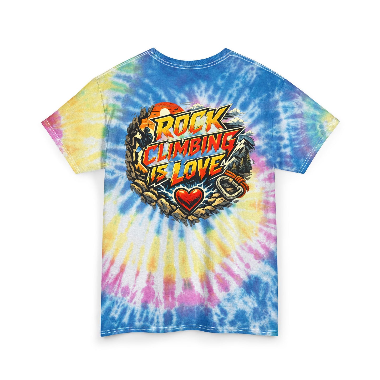 Rock Climbing is Love Tie Dye Design| Rock Climbing Shirt Stoke & Trad