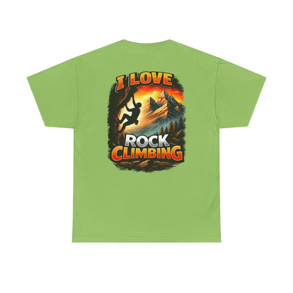 I Love Rock Climbing logo| Rock Climbing Shirt Stoke & Trad