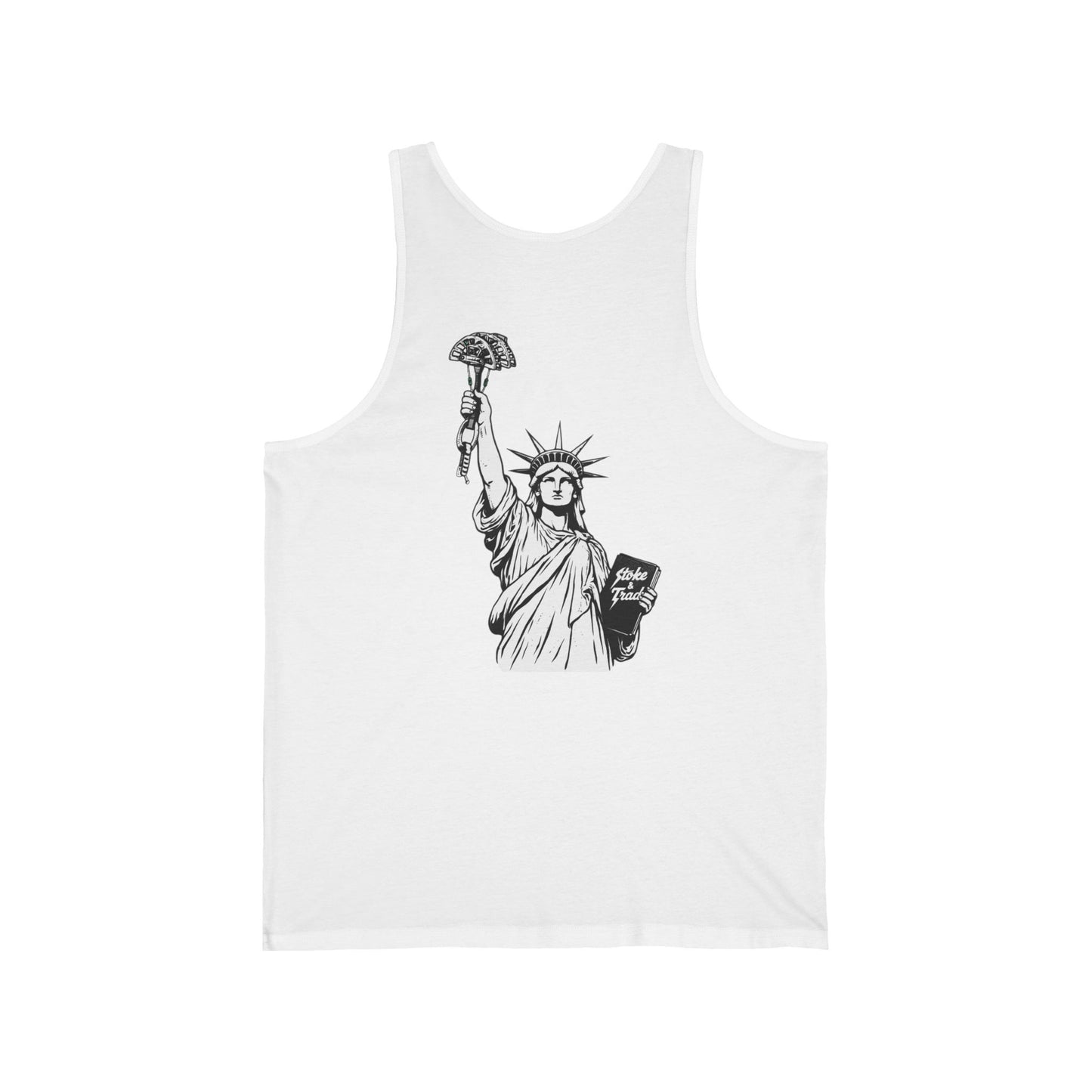 Statue of Liberty Holding a Cam | Rock Climbing Retro Tank Stoke & Trad