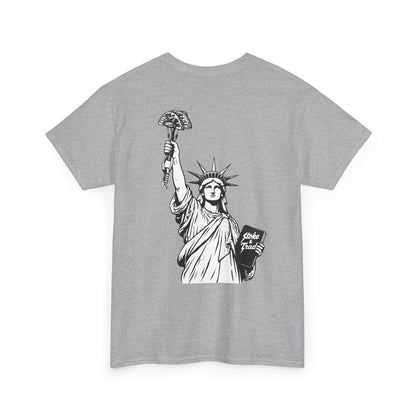 Statue of Liberty Holding a Cam| Rock Climbing Shirt Stoke & Trad