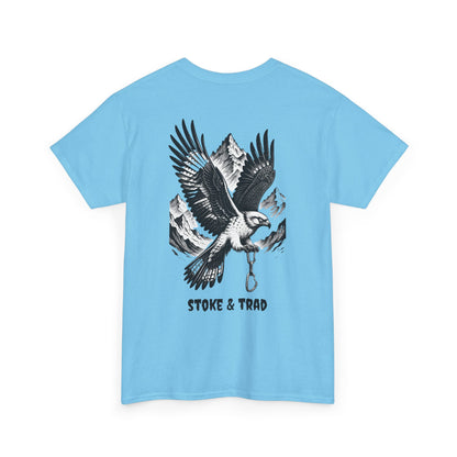 Falcon Mountians and Quickdraw/ Rock Climbing Shirt Stoke & Trad