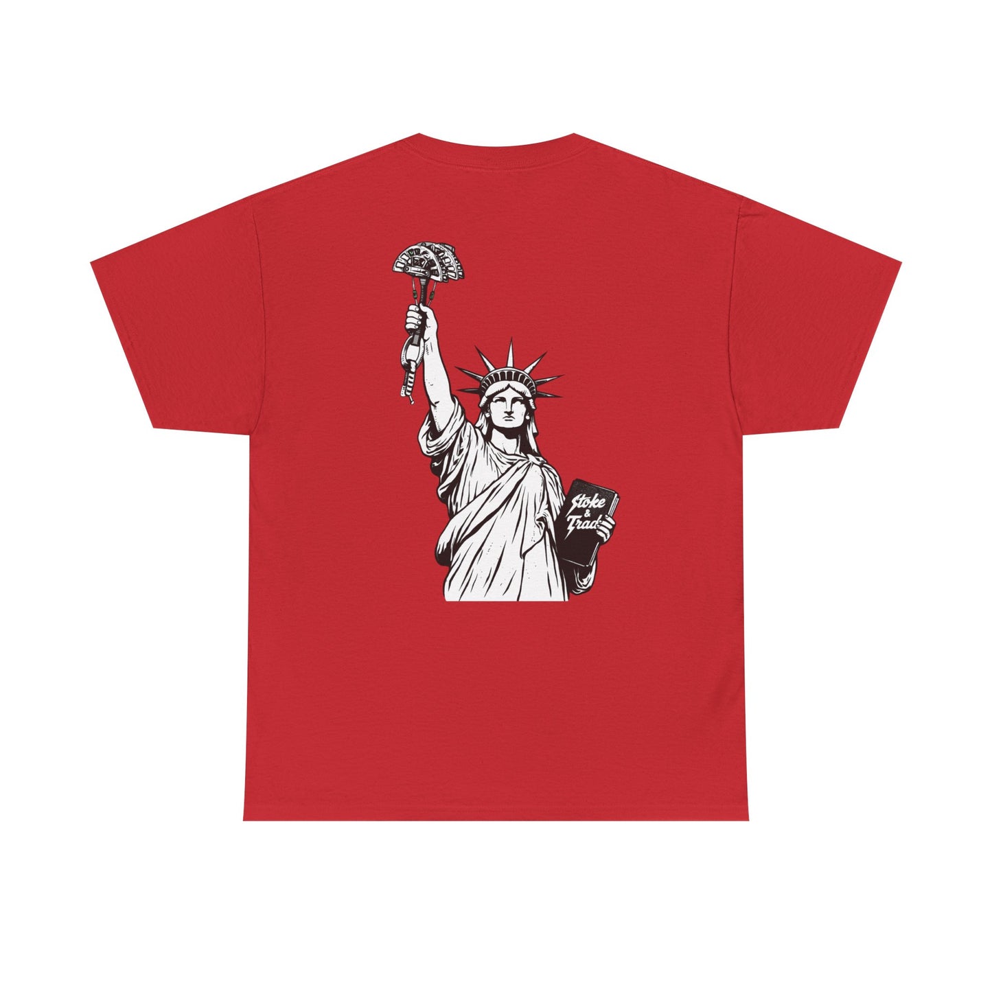 Statue of Liberty Holding a Cam| Rock Climbing Shirt Stoke & Trad
