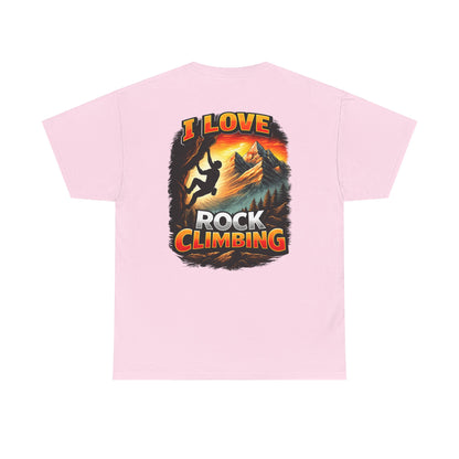 I Love Rock Climbing logo| Rock Climbing Shirt Stoke & Trad