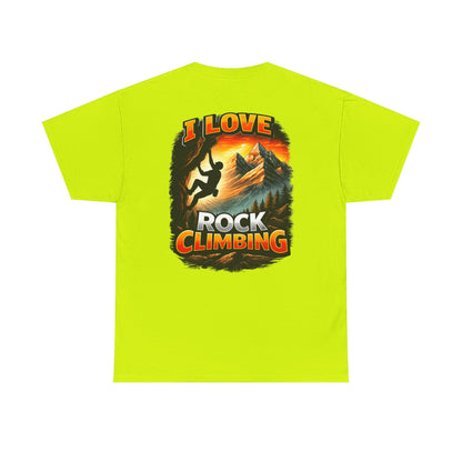 I Love Rock Climbing logo| Rock Climbing Shirt Stoke & Trad
