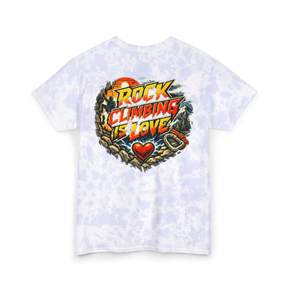Rock Climbing is Love Tie Dye Design| Rock Climbing Shirt Stoke & Trad
