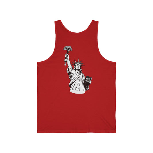 Statue of Liberty Holding a Cam | Rock Climbing Retro Tank Stoke & Trad