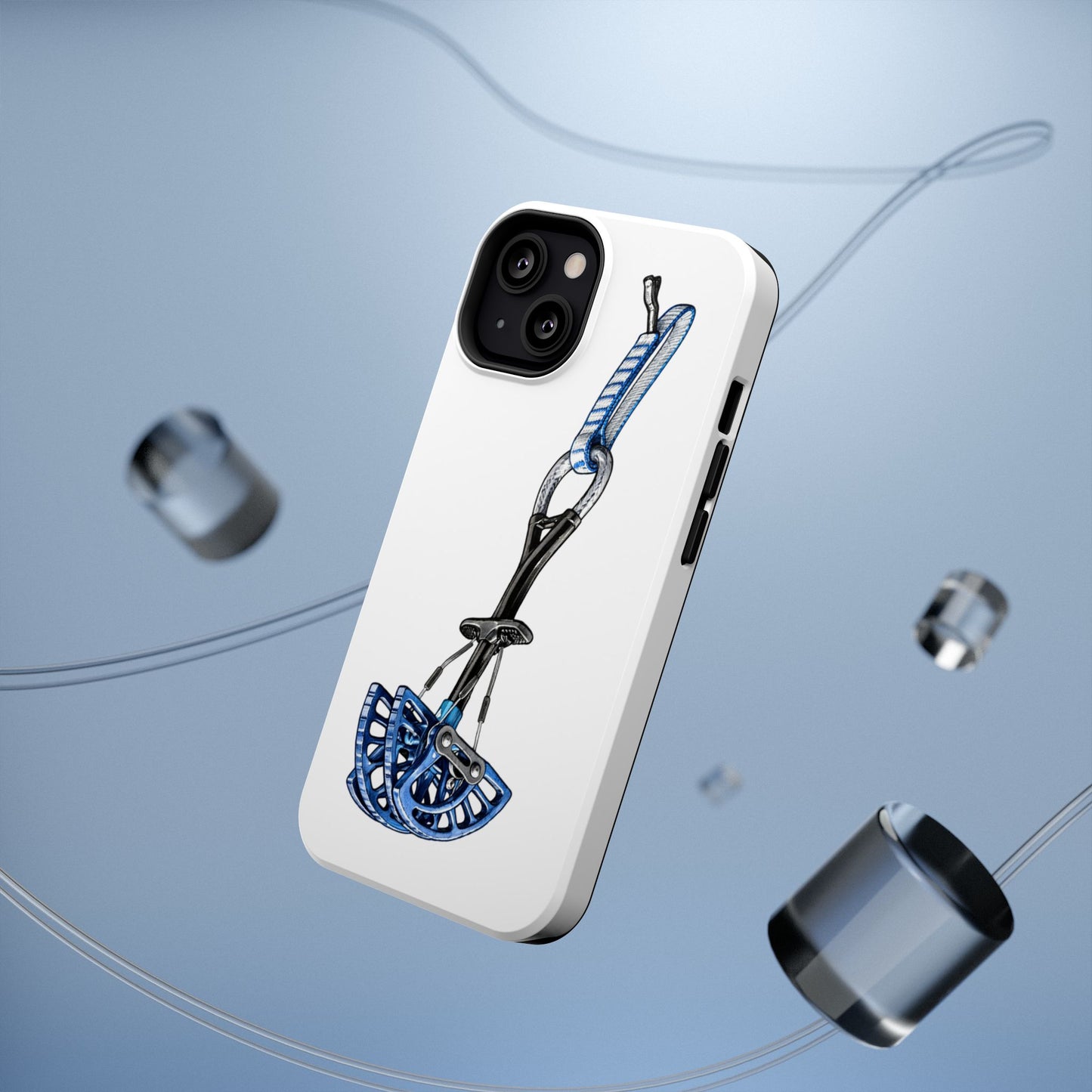Climbing Cam Phone Case — Blue Rock Climb Protection