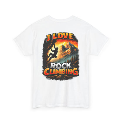 I Love Rock Climbing logo| Rock Climbing Shirt Stoke & Trad