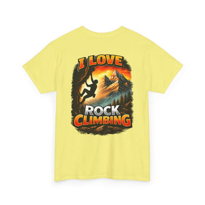 I Love Rock Climbing logo| Rock Climbing Shirt Stoke & Trad