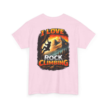I Love Rock Climbing logo| Rock Climbing Shirt Stoke & Trad