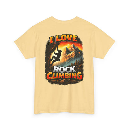 I Love Rock Climbing logo| Rock Climbing Shirt Stoke & Trad