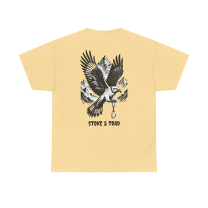 Falcon Mountians and Quickdraw/ Rock Climbing Shirt Stoke & Trad