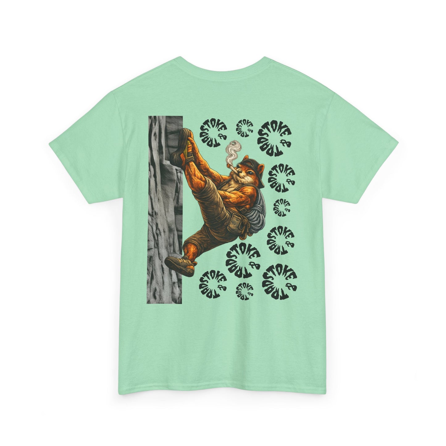 Squirrel Heel Hook| Rock Climbing Shirt Stoke & Trad