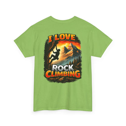 I Love Rock Climbing logo| Rock Climbing Shirt Stoke & Trad