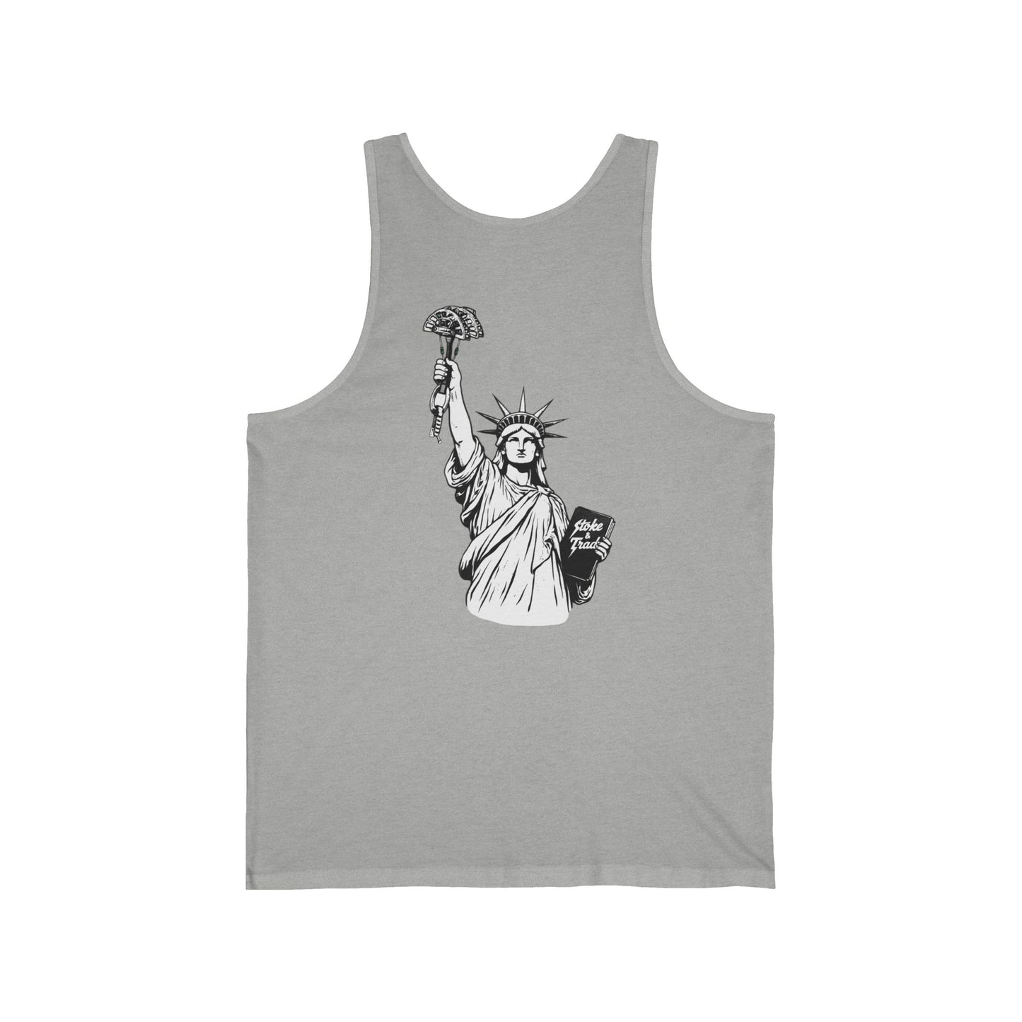 Statue of Liberty Holding a Cam | Rock Climbing Retro Tank Stoke & Trad