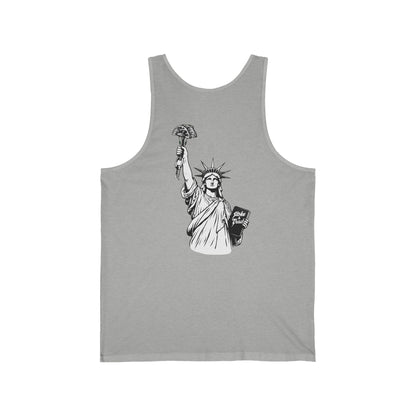 Statue of Liberty Holding a Cam | Rock Climbing Retro Tank Stoke & Trad