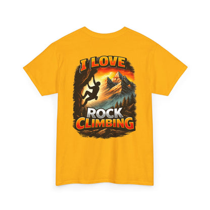 I Love Rock Climbing logo| Rock Climbing Shirt Stoke & Trad