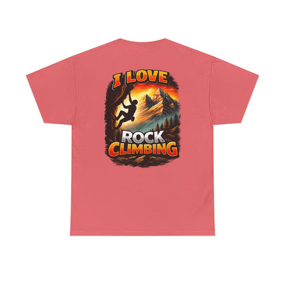 I Love Rock Climbing logo| Rock Climbing Shirt Stoke & Trad