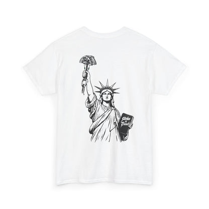 Statue of Liberty Holding a Cam| Rock Climbing Shirt Stoke & Trad