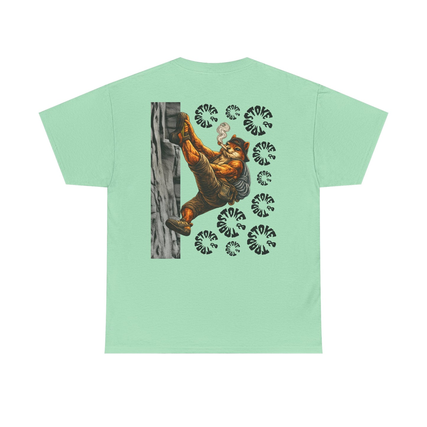 Squirrel Heel Hook| Rock Climbing Shirt Stoke & Trad