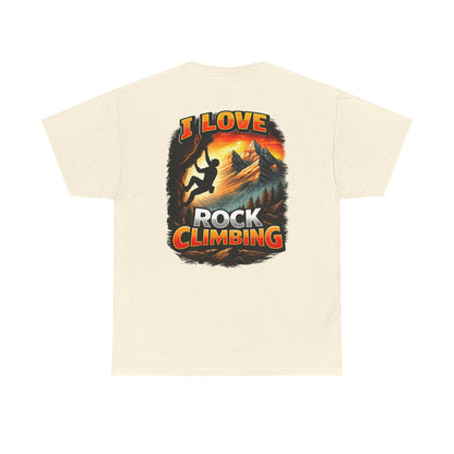 I Love Rock Climbing logo| Rock Climbing Shirt Stoke & Trad
