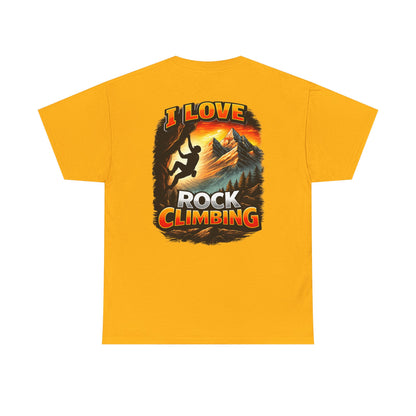 I Love Rock Climbing logo| Rock Climbing Shirt Stoke & Trad
