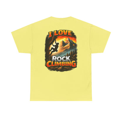 I Love Rock Climbing logo| Rock Climbing Shirt Stoke & Trad