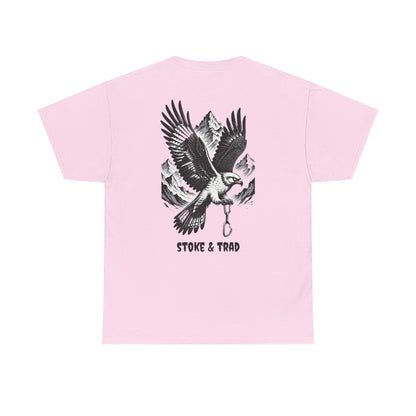 Falcon Mountians and Quickdraw/ Rock Climbing Shirt Stoke & Trad