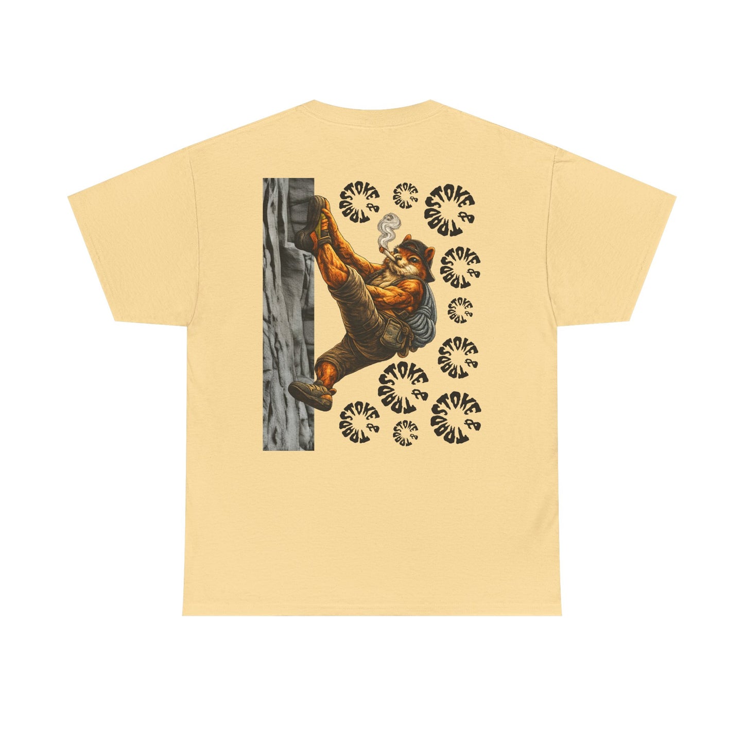 Squirrel Heel Hook| Rock Climbing Shirt Stoke & Trad