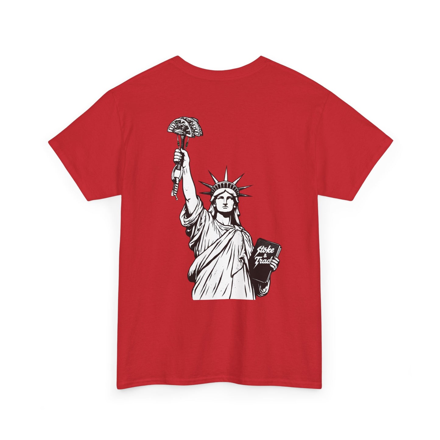 Statue of Liberty Holding a Cam| Rock Climbing Shirt Stoke & Trad
