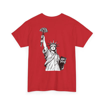 Statue of Liberty Holding a Cam| Rock Climbing Shirt Stoke & Trad