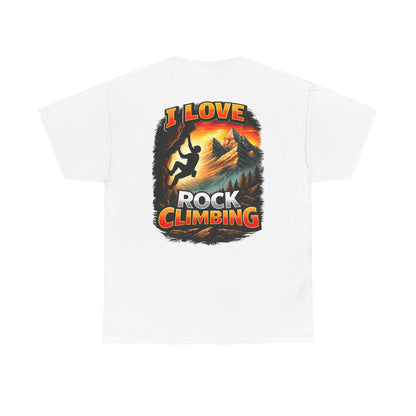 I Love Rock Climbing logo| Rock Climbing Shirt Stoke & Trad