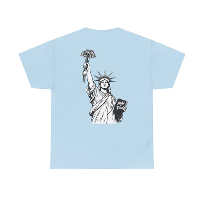 Statue of Liberty Holding a Cam| Rock Climbing Shirt Stoke & Trad