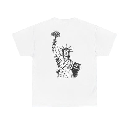 Statue of Liberty Holding a Cam| Rock Climbing Shirt Stoke & Trad