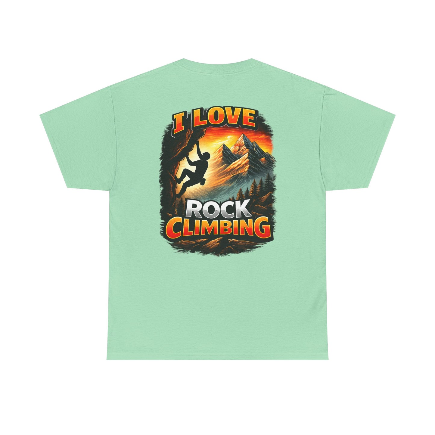 I Love Rock Climbing logo| Rock Climbing Shirt Stoke & Trad