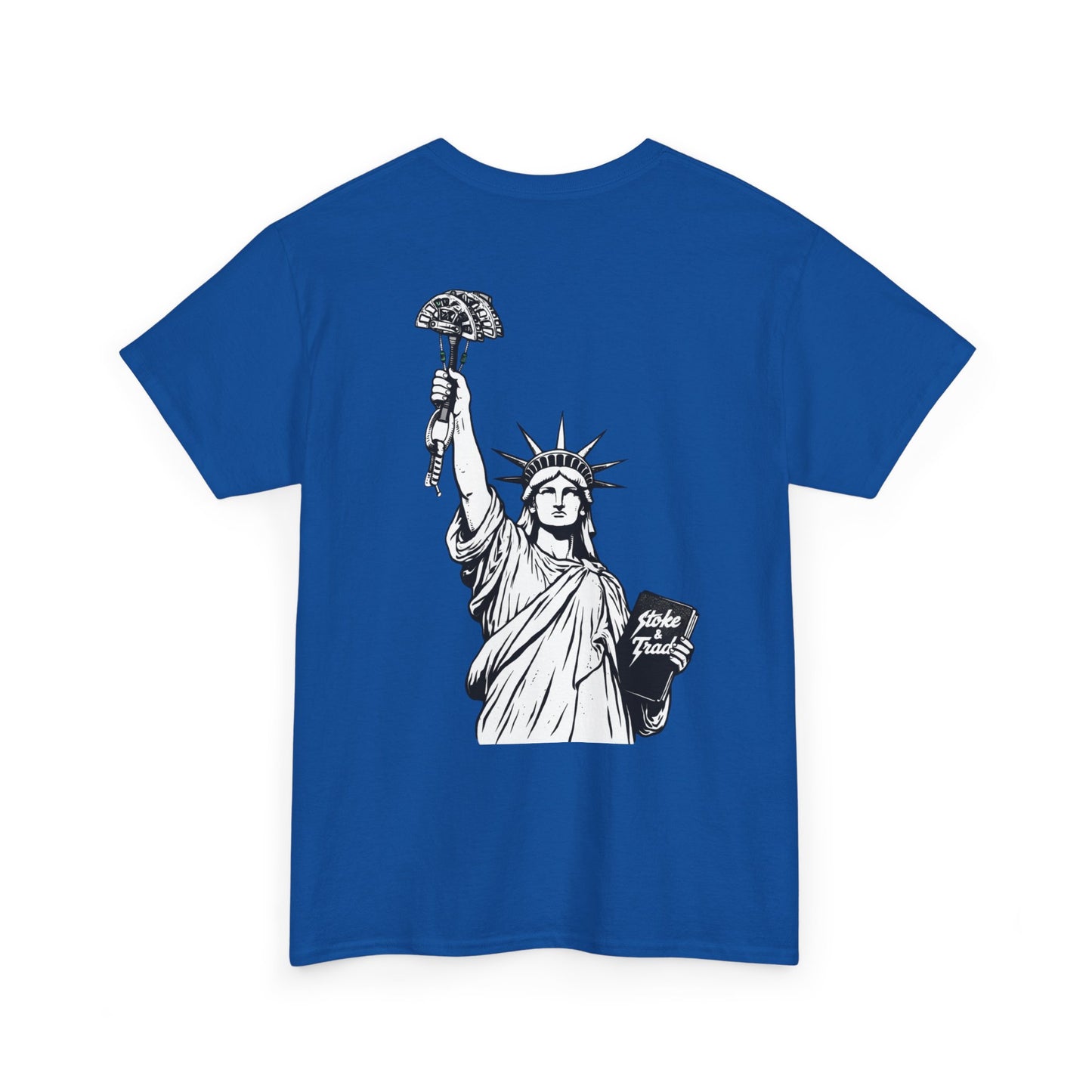 Statue of Liberty Holding a Cam| Rock Climbing Shirt Stoke & Trad