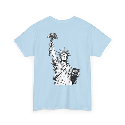 Statue of Liberty Holding a Cam| Rock Climbing Shirt Stoke & Trad
