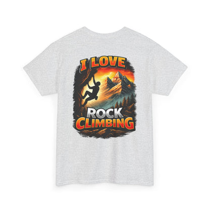 I Love Rock Climbing logo| Rock Climbing Shirt Stoke & Trad