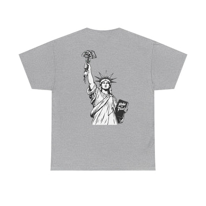 Statue of Liberty Holding a Cam| Rock Climbing Shirt Stoke & Trad